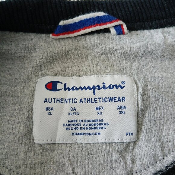 Champion Sweatshirt Mens XL Black Reverse Weave Heavy Long Sleeve Spellout - Picture 8 of 10